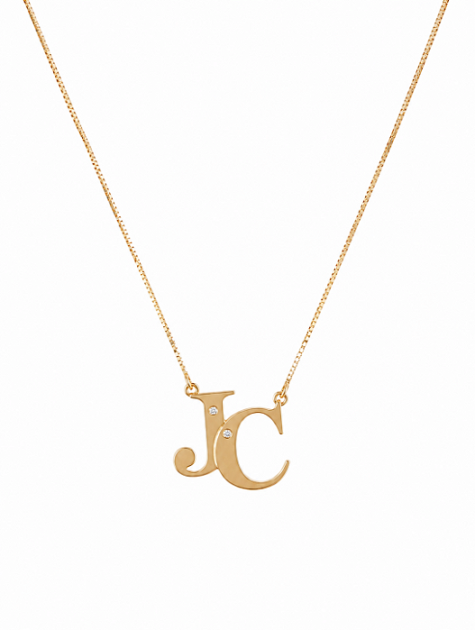 Colar Monograma Personalizado JC– Banho em Ouro Amarelo 18K