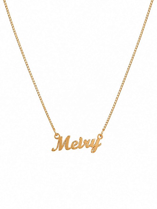 Colar Personalizado Nome Meiry – Banho em Ouro Amarelo 18K
