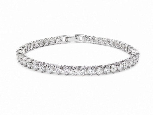 Pulseira Riviera em Prata 925 com Moissanite