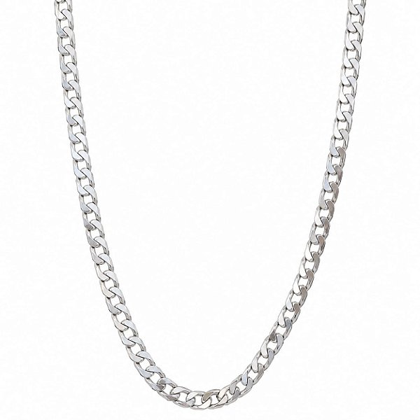 Choker Elo Grumet - Ródio Branco
