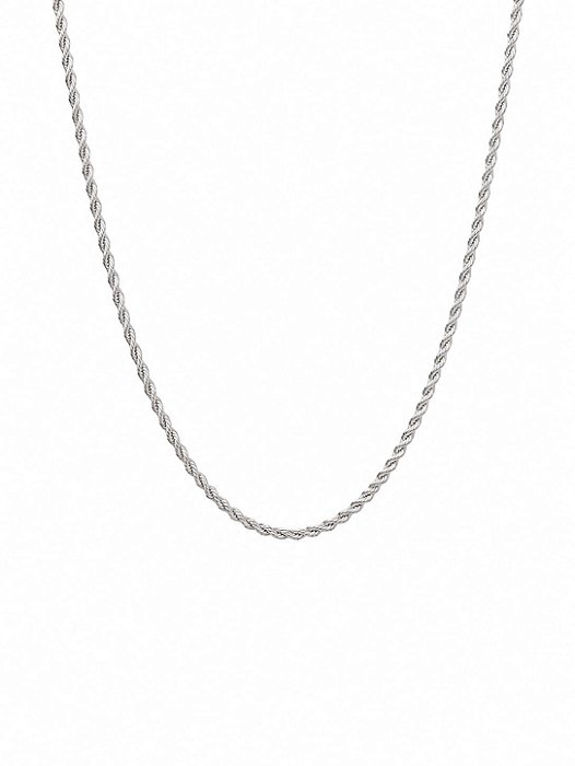 Colar Cordão Baiano - Ródio Branco