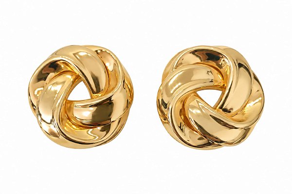 Brinco Entrelaçado – Banho em Ouro Amarelo 18K