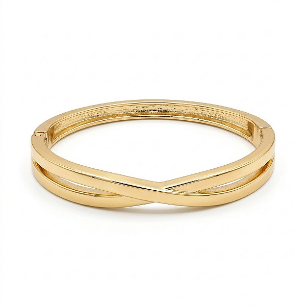 Bracelete Entrelaçado Banho em Ouro 18K