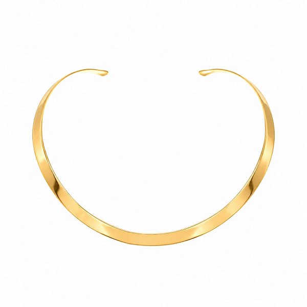 Choker Aro Liso com Banho em Ouro 18K