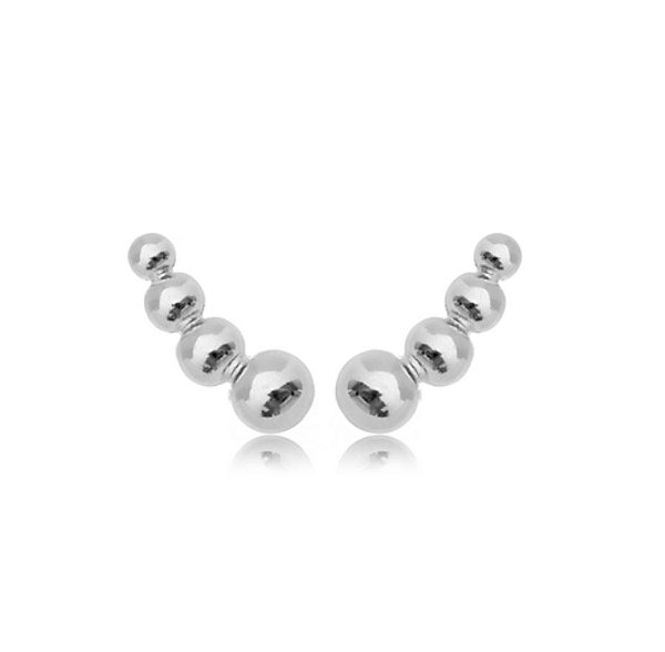 Brinco Ear Cuff Esferas Lisas