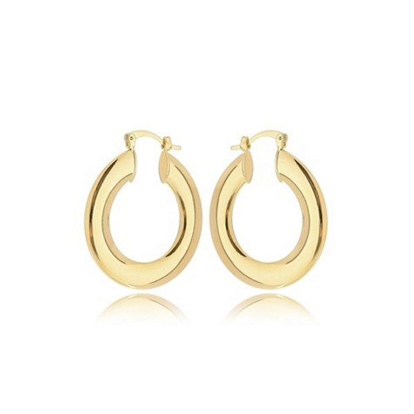 Brinco Argola Lisa - Banho Ouro