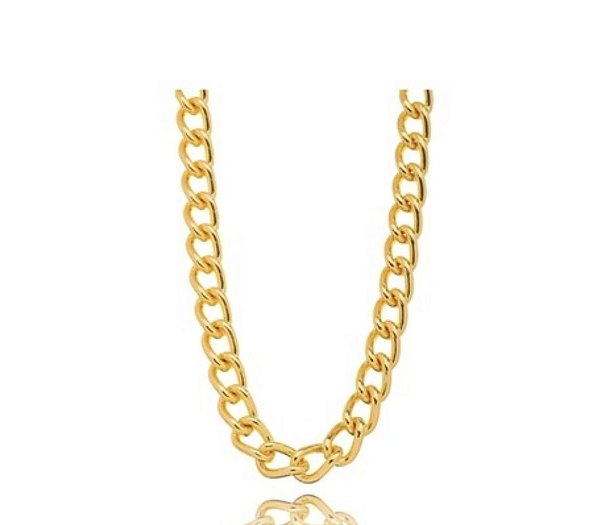 Colar Choker Elos - Banho Ouro