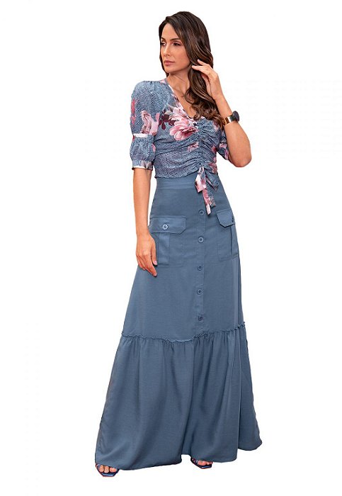 CONJUNTO LONGO DRAPEADO