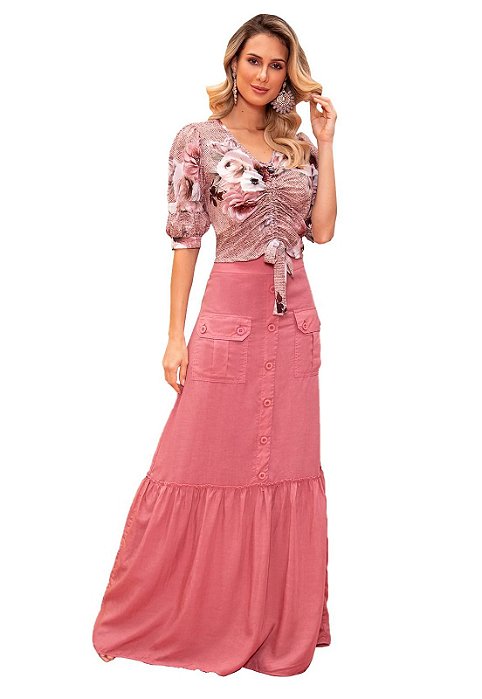 CONJUNTO LONGO DRAPEADO