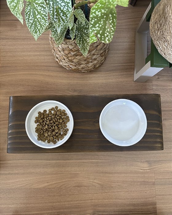 Comedouro Duplo Porcelana