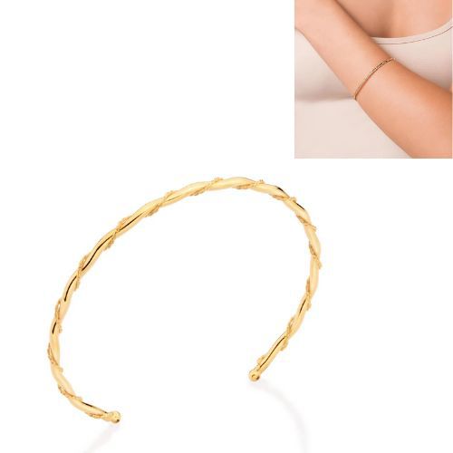 Bracelete Torcido GIO Antonelli - Rommanel - Folheado a Ouro 18k. (Ref.552078)