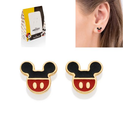 Brinco Miickey Rommanel - Folheado a Ouro 18k. (Ref.527224)
