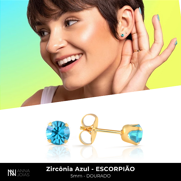Brinco STUDEX Cores Especiais | Zodíaco Signos - Antialérgico Premium