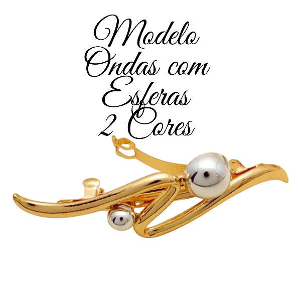 Prendedor P Cabelo Metálico Premium - Dourado Ou Prateado