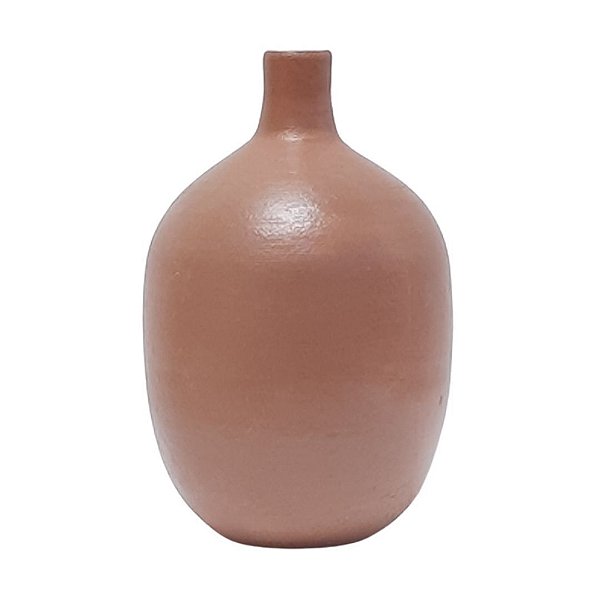 Jarro garrafa decorativo de cerâmica terracota pequeno
