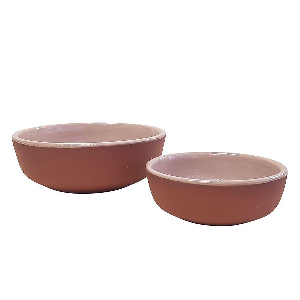 Conjunto com 02 cumbucas rosa