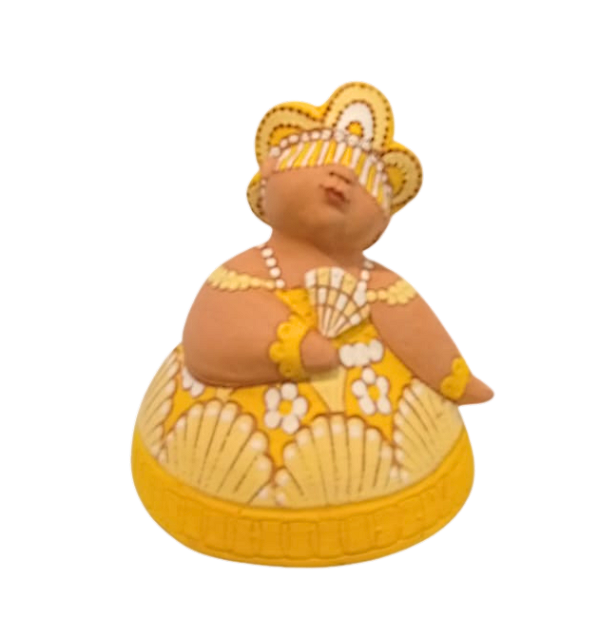 Escultura Orixá Oxum de cerâmica