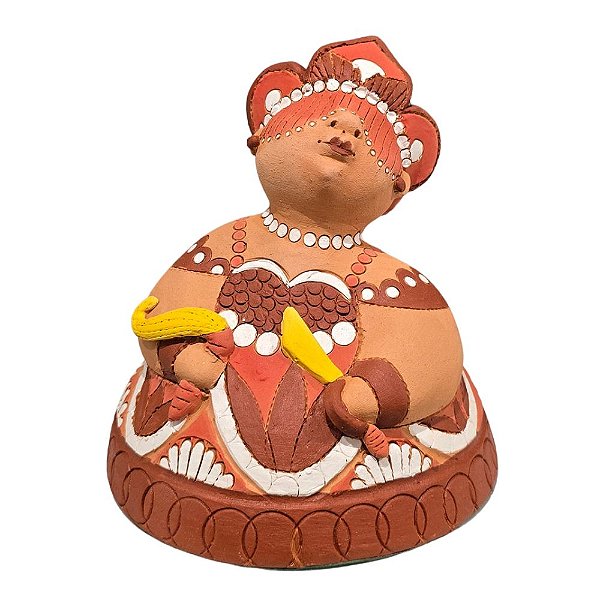 Escultura Orixá Iansã de cerâmica