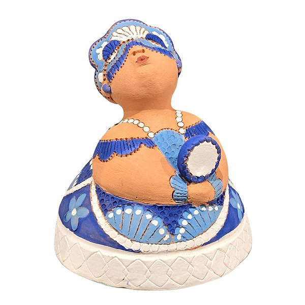 Escultura Orixá Iemanjá de cerâmica