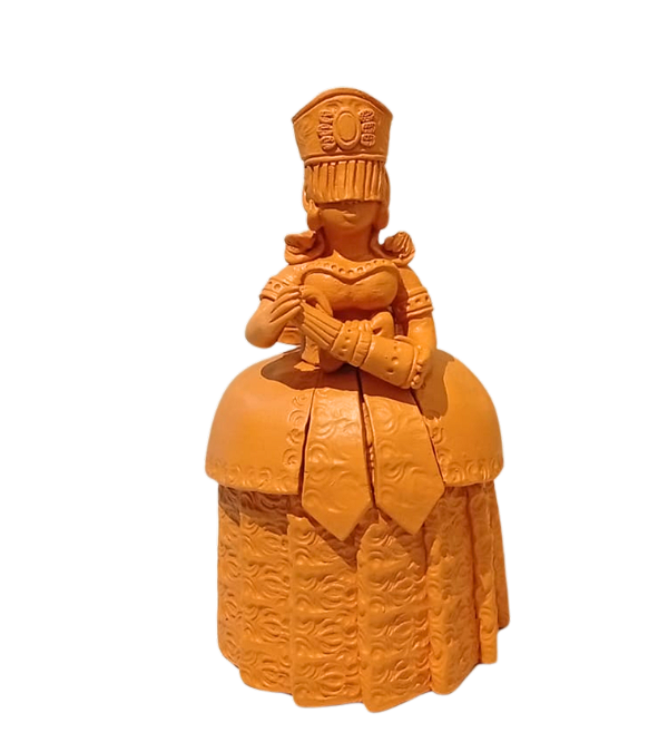 Escultura Orixá Nanã em cerâmica natural