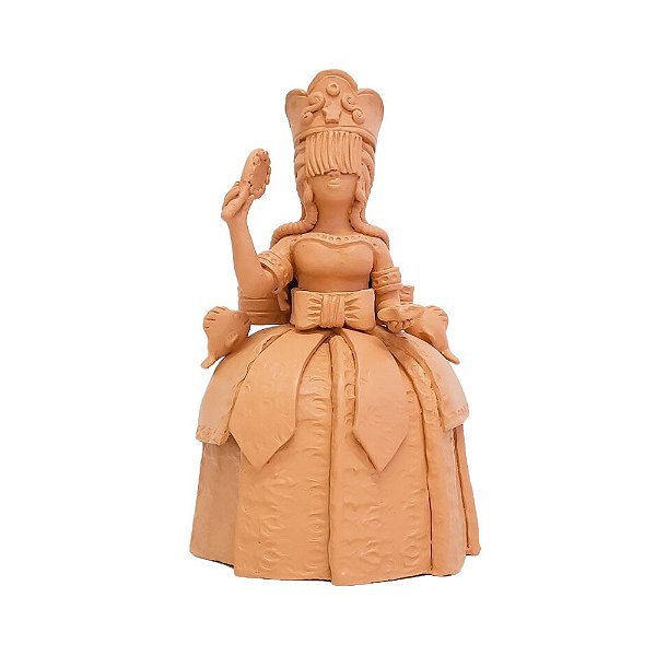 Escultura Orixá Iemanjá em cerâmica natural