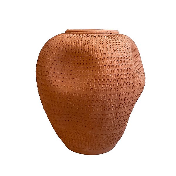 Vaso Carritilha Amassado de Cerâmica