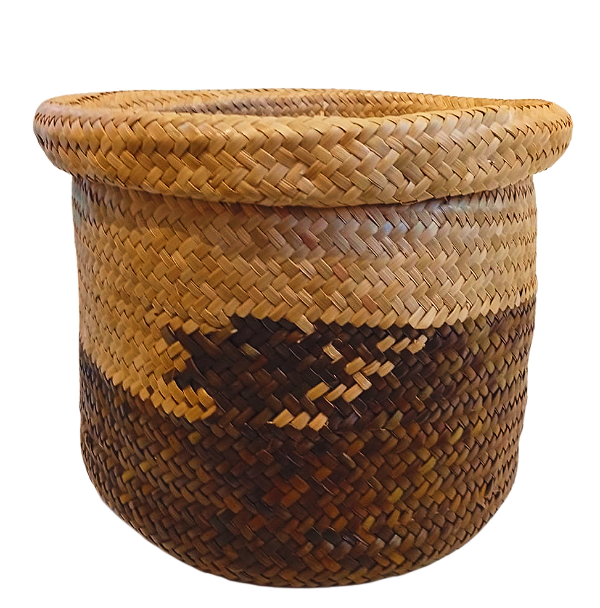 Cachepot de Piaçava Verde Petróleo