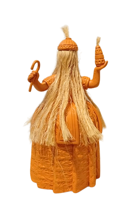 Escultura Orixá Obaluaê em cerâmica natural