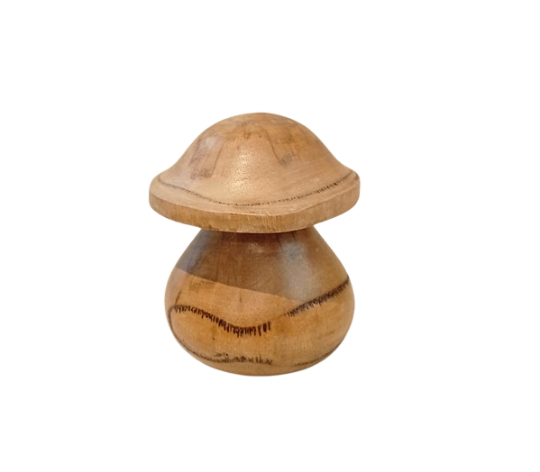 Escultura Cogumelo de Madeira Eucalipto