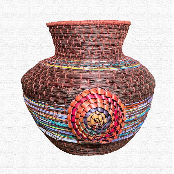 Vaso em Piaçava Lírio