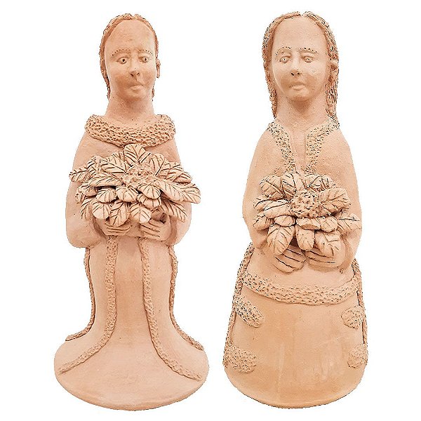 Maria Dondoca em cerâmica natural