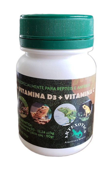 Calcio Com Vitamina D3 Para Repteis  - Artexotics