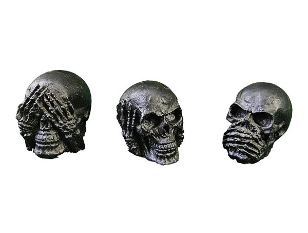 Enfeite Trio Cranios,caveira Halloween,  En 410 Artexotics