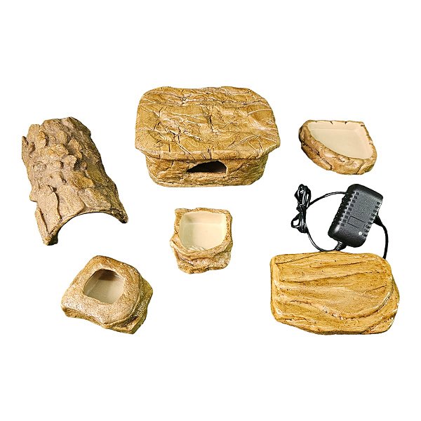 Kit Gecko Leopard Toca Comedor Pedra Aquecimento kit 027 Artexotics