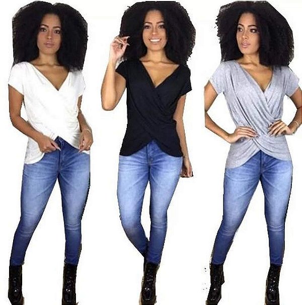 blusas cruzadas al frente