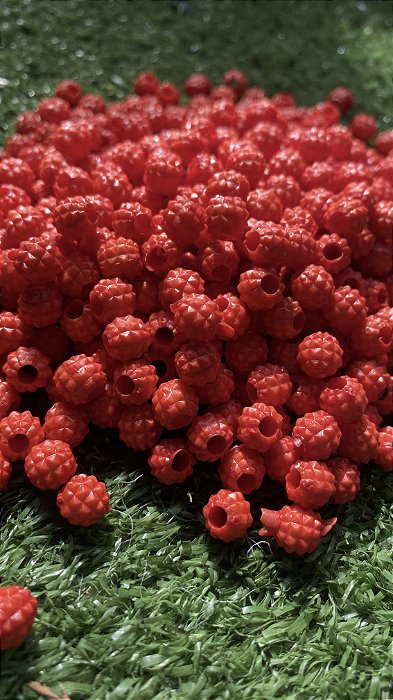 Miçanga Abacaxi Vermelho - 10 unidades