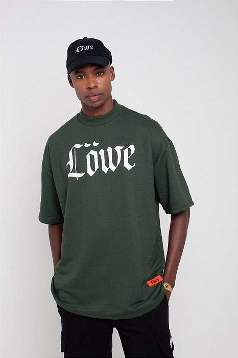 Camiseta Boxy Big Logo Verde Musgo