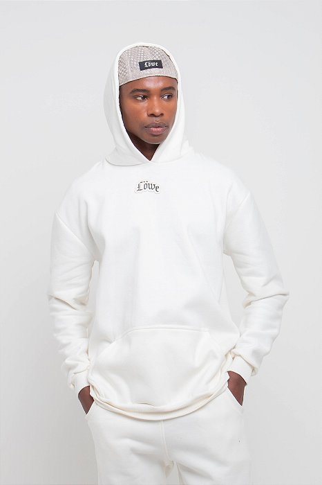 Blusa de Moletom com Capuz Off White