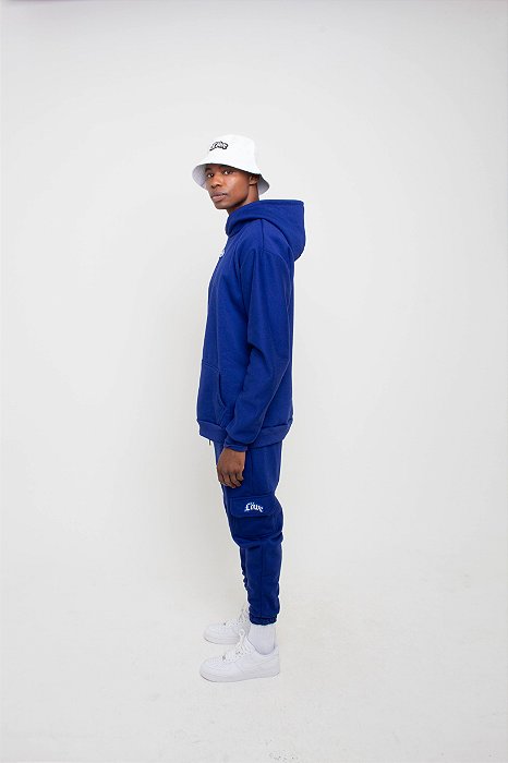 Calça Cargo de Moletom Azul