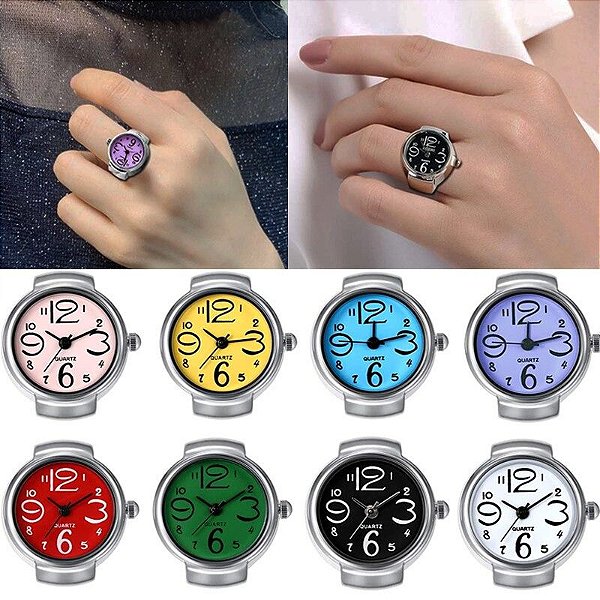 Anel de Relógio Colorido da Moda Luxo Alta Qualidade - Anéis - Presentes -  Cordões Masculinos - Pulseiras - Relógio Masculino - Relógio Feminino - 4x  Sem Juros - Frete Grátis