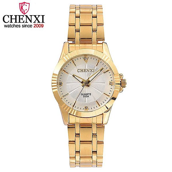 Relógio Feminino Pulseira em Aço Inox Chenxi Quartzo