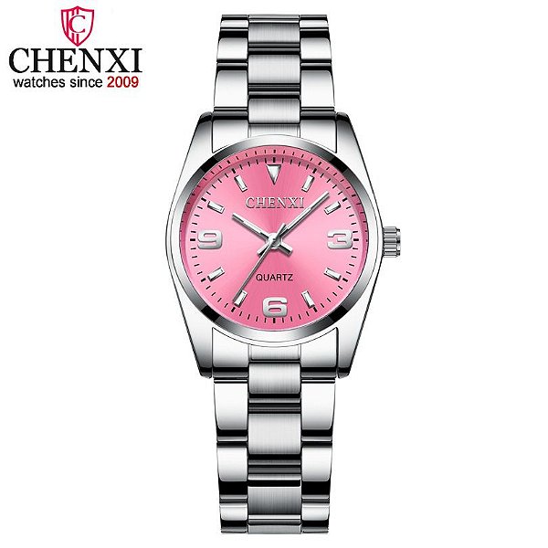 Relógio Feminino Pulseira em Aço Inox Chenxi Quartzo