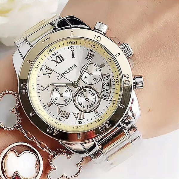 Relógio Feminino Aço Inox Luxo