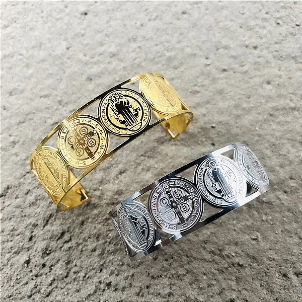 Bracelete Pulseira São Bento Católico Religioso Ajustável
