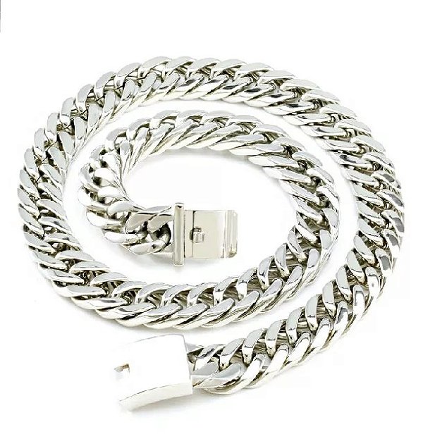 Pulseira Masculina em Aço Cirúrgico 17 mm