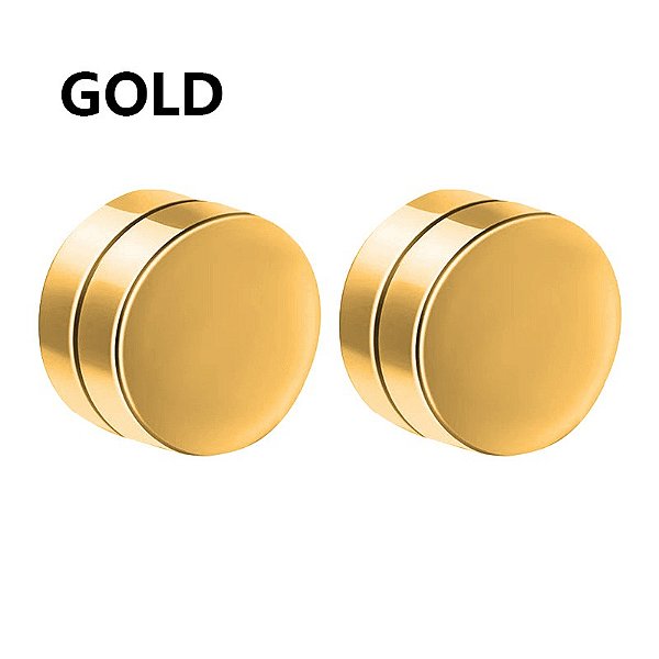 Brinco Masculino Banhado a Ouro 18K Aço Cirúrgico