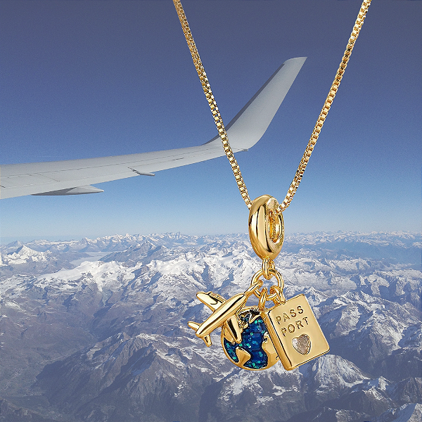 Colar Feminino Dourado Alma Viajante Pjk Store