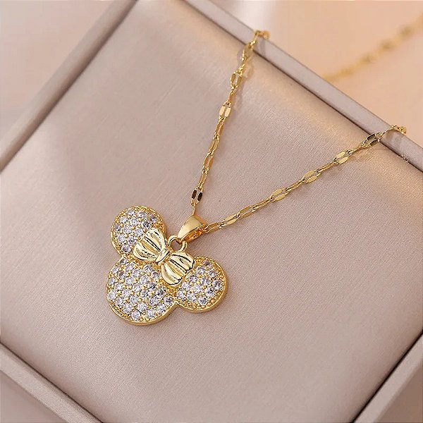 Colar Feminino Dourado Alma Viajante Personagens Terra da Magia