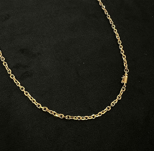 Corrente Masculina Cadeado 4 MM Fecho Canhão