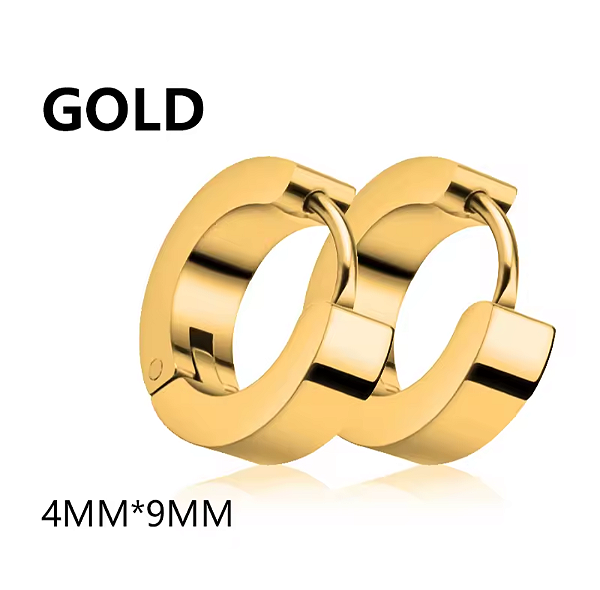 Brinco Masculino Banhado a Ouro 18K Argola